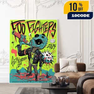 Foo Fighters Surprise Show On September 21 2025 At The Black Cat Washington DC Poster Event Artwork By Stan Draws Poster Canvas Home Decor