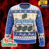 Corona Extra Beer Ugly Christmas Sweater Blue And Gold Knit Pullover Holiday Outfit