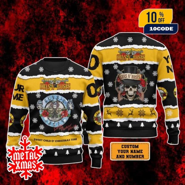 Guns N’ Roses Sweet Child O’ Mine Custom Ugly Christmas Sweater