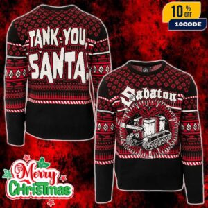 Heavy Metal Ugly Xmas Sweater Sabaton Tank You Santa Knitwear Rock Band Christmas Jumper