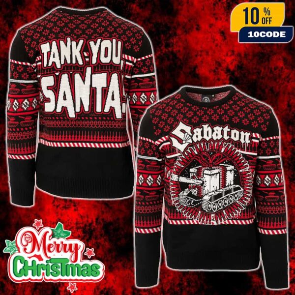 Heavy Metal Ugly Xmas Sweater Sabaton Tank You Santa Knitwear Rock Band Christmas Jumper