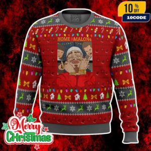 Home Malone Meme Ugly Christmas Sweater Funny Post Malone Holiday Knit Pullover Unisex Jumper