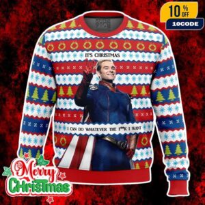 Homelander The Boys Ugly Christmas Sweater Funny Superhero Holiday Knit Pullover Unisex Jumper