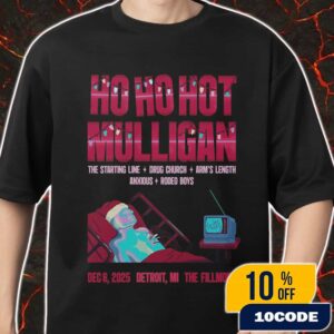 Hot Mulligan Ho Ho Hot Mulligan Event Show Poster At The Fillmore Detroit Michigan December 6 2025 The Sound A Body Makes When It’s Still Tour First Night Merch Unisex T-Shirt