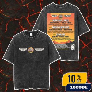 Innings Festival On February 20-22 2026 At Tempe Beach Park And Arts Park Poster Lineup With Headliner Mumford And Sons Merch Unisex Two Sided Washed T-Shirt