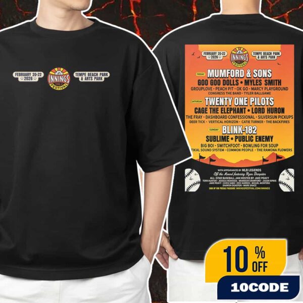 Innings Festival On February 20-22 2026 At Tempe Beach Park And Arts Park Poster Lineup With Headliner Mumford And Sons Poster Canvas Home Decor