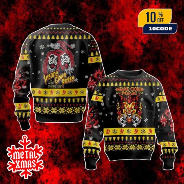 Insane Clown Posse The Great Milenko 20th Anniversary Tour Ugly Christmas Sweater For Fans