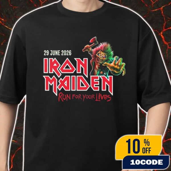 Iron Maiden Run For Your Lives World Tour 29 June 2026 At Middenvijver Park Antwerp Event Tee Merch Unisex T-Shirt