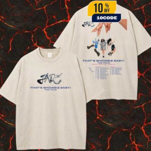 Jade That’s Showbiz Baby The Tour 2025 Complete Tour Dates Poster Two Sides Washed Unisex T-Shirt