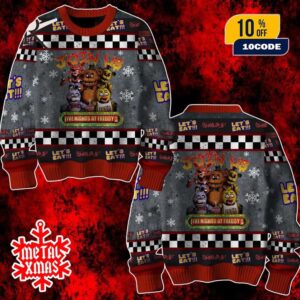 Join Us Five Nights At Freddy’s Lets Eat Ugly Christmas Sweater Holiday Knit for Gamers