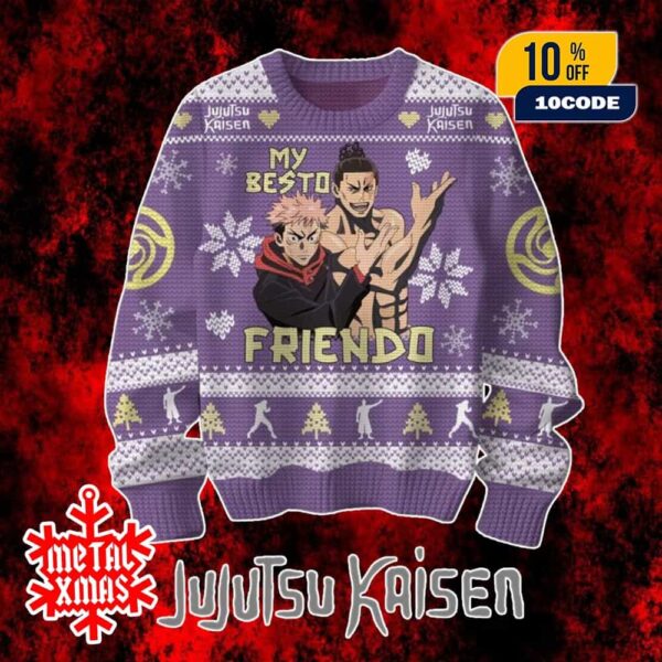 Jujutsu Kaisen My Besto Friendo Ugly Christmas Sweater Anime Fans
