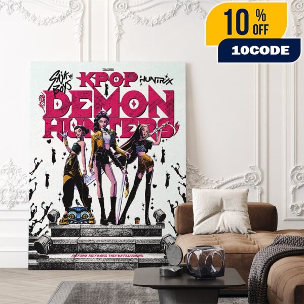 K-Pop Demon Hunters 2025 Poster Movie Design Artwork By Justbychris Poster Canvas Home Decor