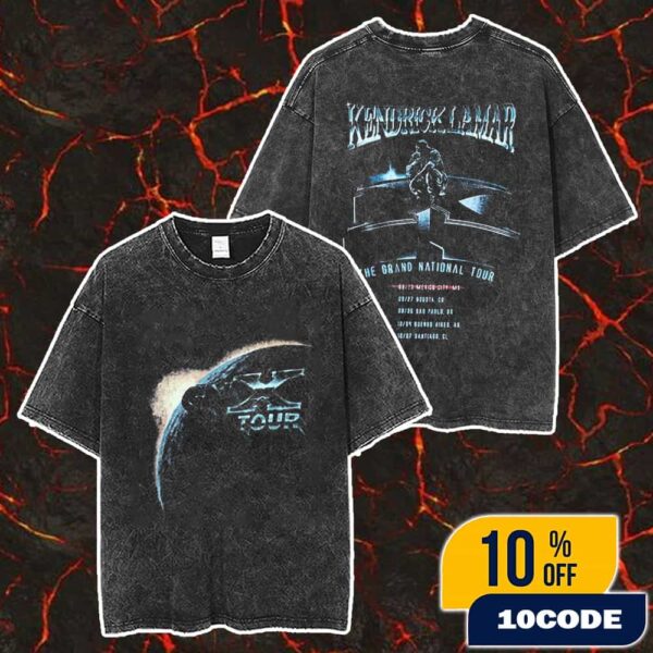 Kendrick Lamar The Grand National Tour 2025 With SZA GNX Album Latin America Tour Dates Merch Unisex Two Sided Washed T-Shirt