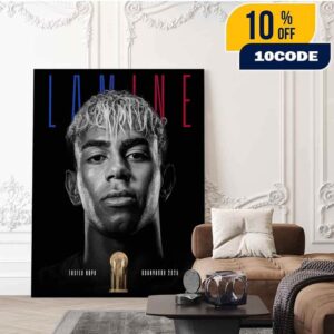 Lamine Yamal The Kopa Trophy Guanvador 2025 Home Decor Poster Canvas