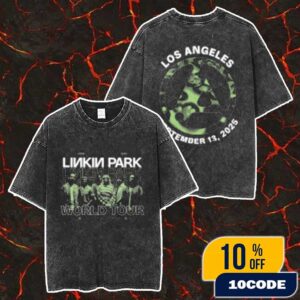 Linkin Park From Zero World Tour 2025 Official Los Angeles Merchandise On September 13 2025 At Intuit Dome Merch Unisex Two Sided Washed T-Shirt