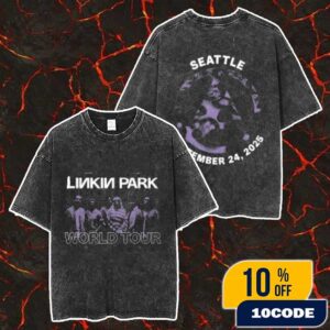Linkin Park From Zero World Tour 2025 Seattle Event Tee September 24 2025 At Climate Pledge Arena Merch Unisex Two Sided Washed T-Shirt