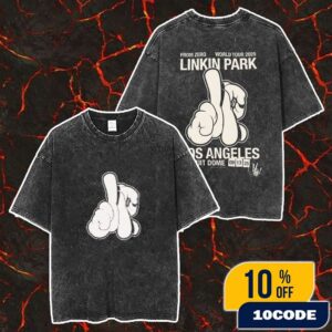 Linkin Park From Zero World Tour 2025 September 13 At Intuit Dome Los Angeles Minimalist Style Artwork Event Tee Merch Unisex Two Sided Washed T-Shirt