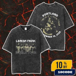 Linkin Park From Zero World Tour Event Tee Portland On September 19 2025 At Moda Center Merch Unisex Two Sided Washed T-Shirt