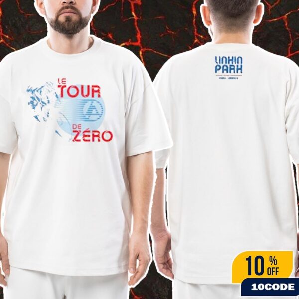 Linkin Park Le Tour De Zero Pop Up Experience 2025 Paris France Cycling Race Merch Two Sides T-Shirt