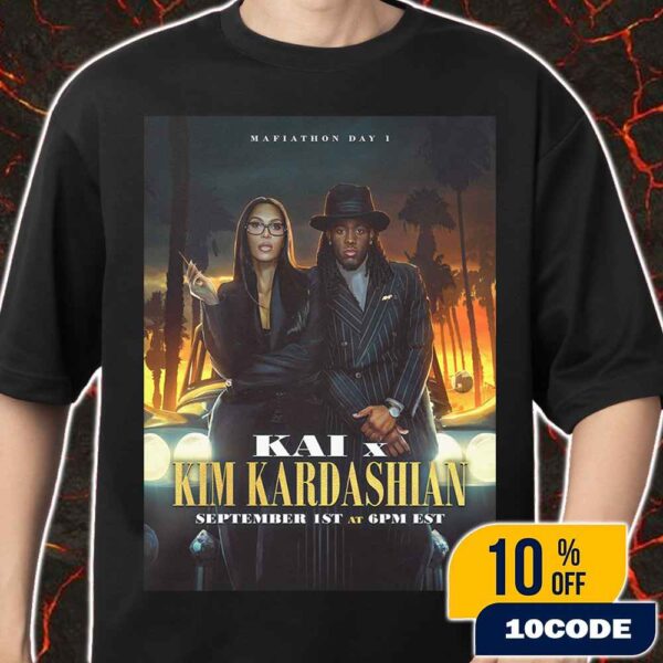 Mafiathon 3 Day 1 Kai Cenat x Kim Kardashian September 1 2025 On Twitch Merch Unisex T-Shirt