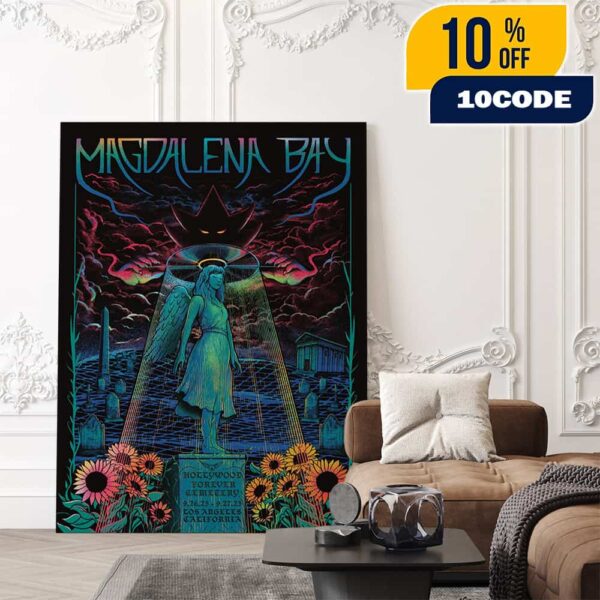 Magdalena Bay Event Poster Show On September 26-27 2025 At Hollywood Forever Cemetery Los Angeles Imaginal Mystery Tour Artwork By Lewy Jones Poster Canvas Home Decor