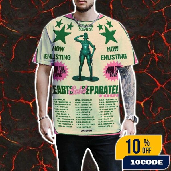 Mariah The Scientist Hearts Sold Separately Tour 2026 Dates List From Feb To April All Over Print Unisex T-Shirt