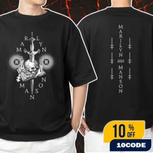 Marilyn Manson Dagger w-basic 2025 Unisex T-Shirt Merchandise