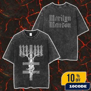 Marilyn Manson Skeletree Merch Unisex Two Sided Washed T-Shirt