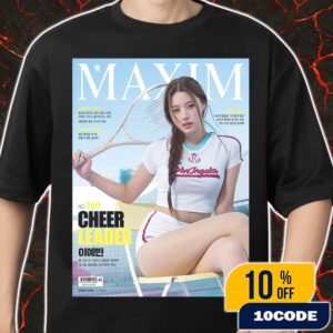 Maxim Korea Magazine Cover No 269 October 2025 Model Lee Ye Bin Tennis Cheerleader Sporty Sexy Look Concept Merch Unisex T-Shirt