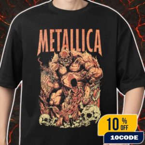 Metallica Official Merchandise Hero Of The Day Screen Printed Poster Black Box Fifth Member Exclusvie Collection Celebrating Load Remastered Album Artwork By Puis Calzada Unisex T-Shirt