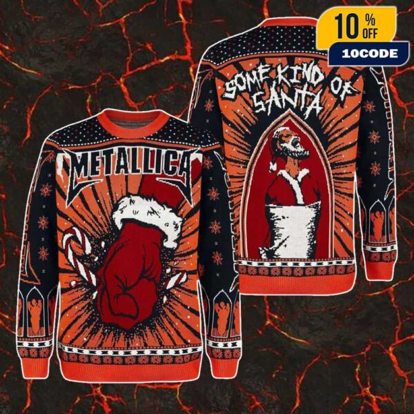 Metallica St Anger Album Artwork Some Kind Of Santa Chrismast Gifts Best Merch For Fans Ugly Sweater