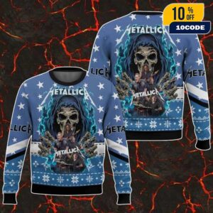 Metallica Trapped Under Ice Xmas Gifts 2025 For Friends And Family Best Ugly Sweater
