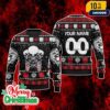 The Weeknd Starboy Ugly Christmas Sweater Black Knit Pullover With XO Lightning Pattern Holiday Party Jumper