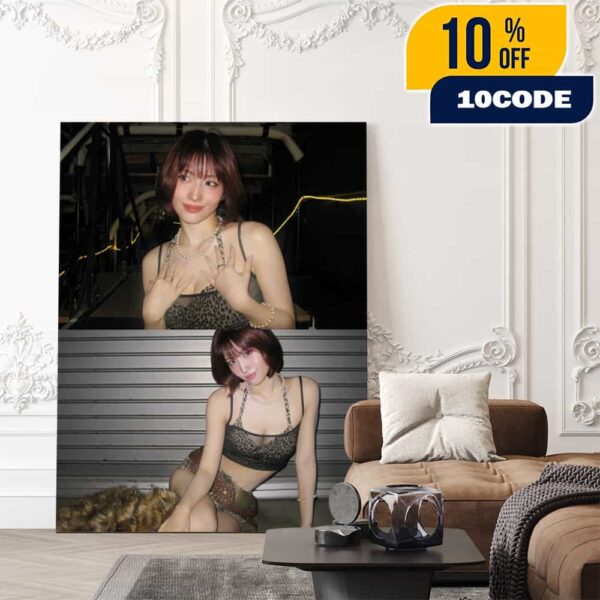Momo TWICE Member Tasaki Japanese Luxury Jewelry Brand Collab Crop Top Slay Moment Poster Canvas Home Decor