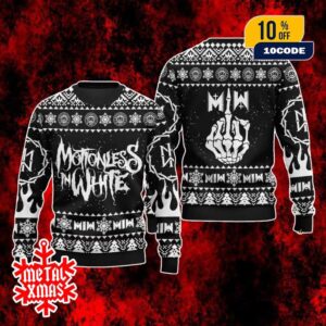 Motionless In White Ugly Christmas Sweater Gothic Metalcore Gift