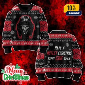 Motley Crue Ugly Christmas Sweater Have A Motley Christmas Happy Crue Year Holiday Jumper Rock Band Xmas Gift