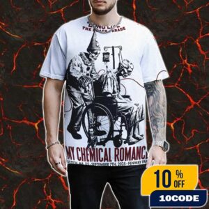 My Chemical Romance Long Live The Black Parade Tour 2025 On 7 September 2025 At Fenway Park Boston Massachusetts With IDLES Poster Event Artwork By EdZomby 3D T-Shirt