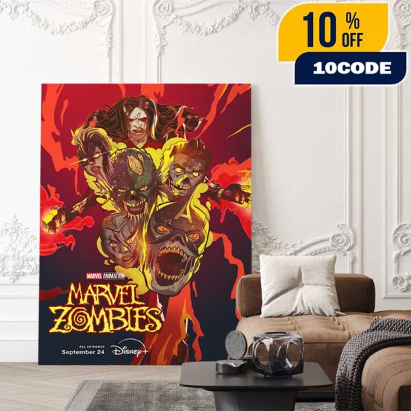 New Poster For Marvel Zombies September 24 2025 On Disney Plus Poster Canvas Home Decor