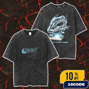 Nike x Yu-gi-oh Blue Eyes White Dragon Concept Based Off The Air Max 95 March 2025 Sneaker Merch Unisex Two Sided Washed T-Shirt