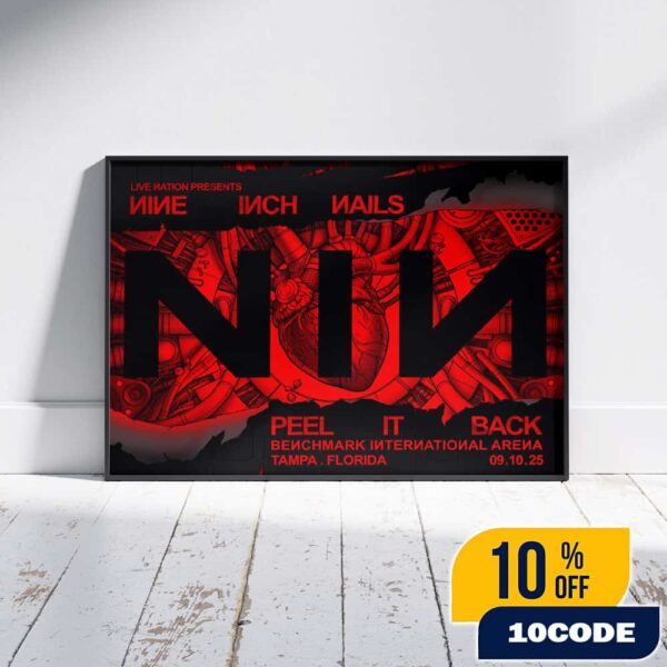Nine Inch Nails Bucket List Year 2025 Poster Event At Benchmark International Arena Tampa Florida On October 5 2025 Artwork By Andrew Cremeans Landscape Poster Canvas