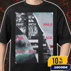 Nine Inch Nails Peel It Back Tour 2025 Dual Layered Poster Online Official Merch Poster With All Artwork From Lyrics Merch Unisex T-Shirt