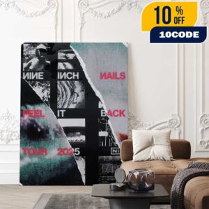 Nine Inch Nails Peel It Back Tour 2025 Dual Layered Poster Online Official Merch Poster With All Artwork From Lyrics Poster Canvas Home Decor