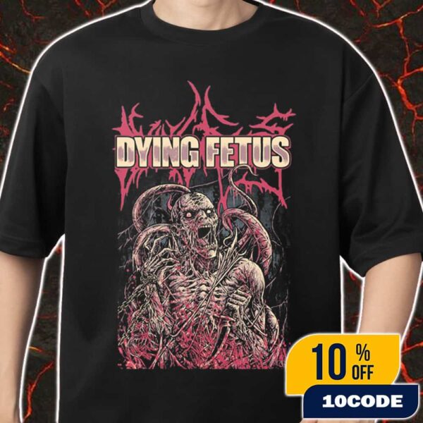 Official Dying Fetus Into The Cesspool New Merch 2025 Arrivals Chained Tentacles Artwork Merch Unisex T-Shirt