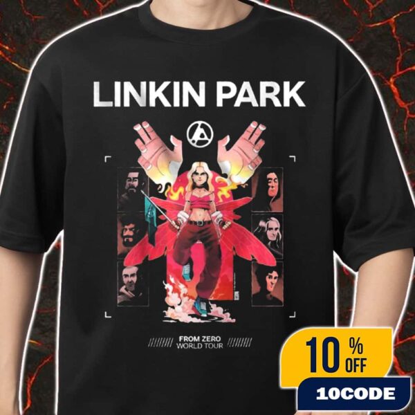 Official Linkin Park From Zero World Tour 2025 October 25 At Distrito Verde Bogota Colombia Band Members Artwork By Melgarozo Merch Unisex T-Shirt