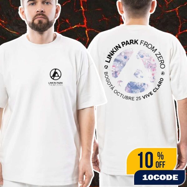 Official Linkin Park From Zero World Tour 2025 October 25 At Distrito Verde Bogota Colombia Double Sides Unisex T-Shirt Merch
