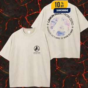 Official Linkin Park From Zero World Tour 2025 October 25 At Distrito Verde Bogota Colombia Two Sides Washed Unisex T-Shirt