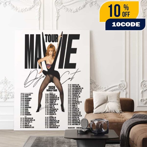 Official Live Nation Doja Cat Tour Ma Vie World Tour 2026 Poster Tour Dates With Signature Poster Canvas Home Decor