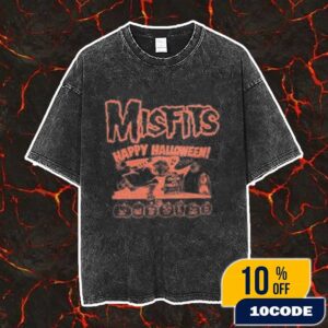 Official New Misfits Halloween 2025 Merchandise Arrivals Happy Halloween Vintage Washed Unisex T-Shirt