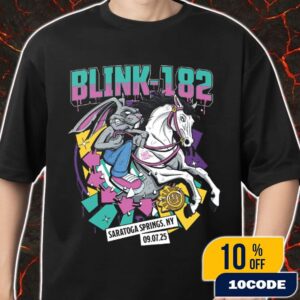 Official Poster Blink-182 Missionary Impossible Tour 2025 Saratoga Springs Event Tee Artwork By Alex Tillbrook On September 7 2025 At Broadview Stage At SPAC Merch Unisex T-Shirt