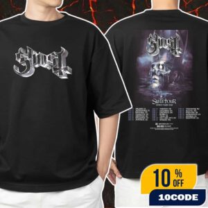Official Poster Ghost Band Skeletour World Tour 2026 Metal Logo Tour Dates Unisex T-Shirt Merchandise